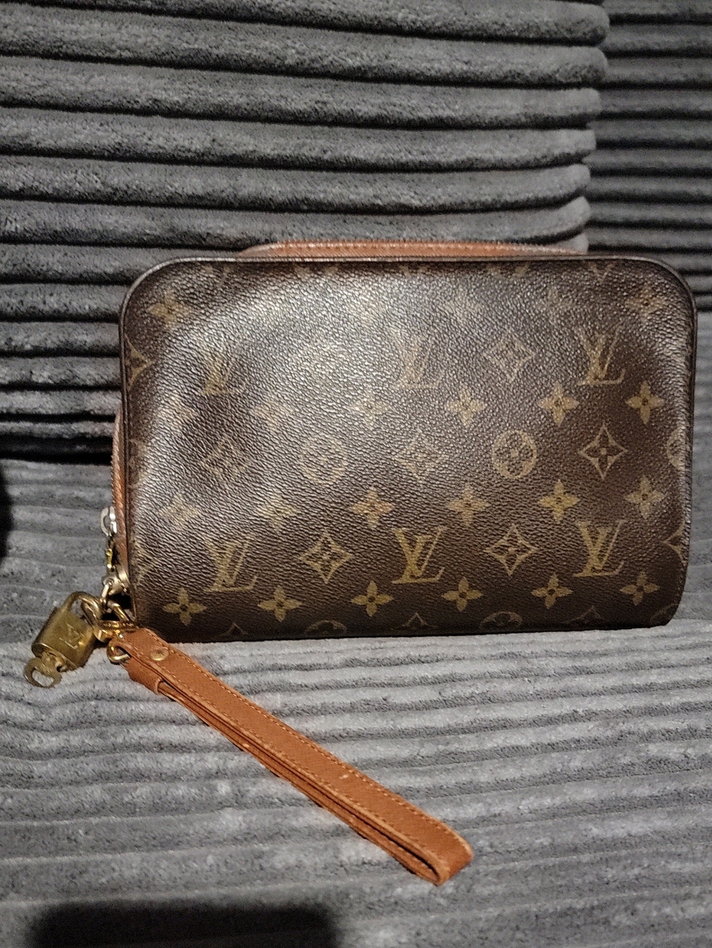 LV Monogram Wristlet Plus Lock &Key